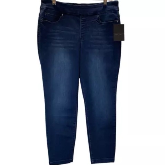 NWT Rekucci Women's Secret Figure Premium Denim Pull-On Jean 10 Petite - Picture 1 of 11